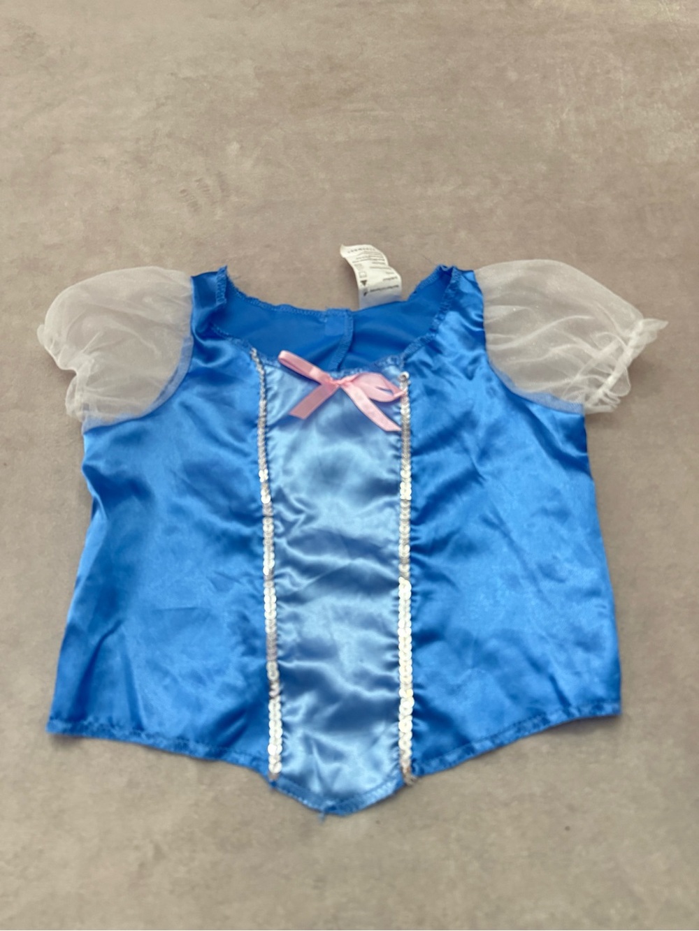 Cinderella Pretend Play Costume Girls Size 4-6X 2 Piece Blue Princess Outfit - Picture 7 of 11